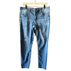 Women's 10 Democracy ABSolution High-Rise Jeans Distressed Zipper Fly Skinny